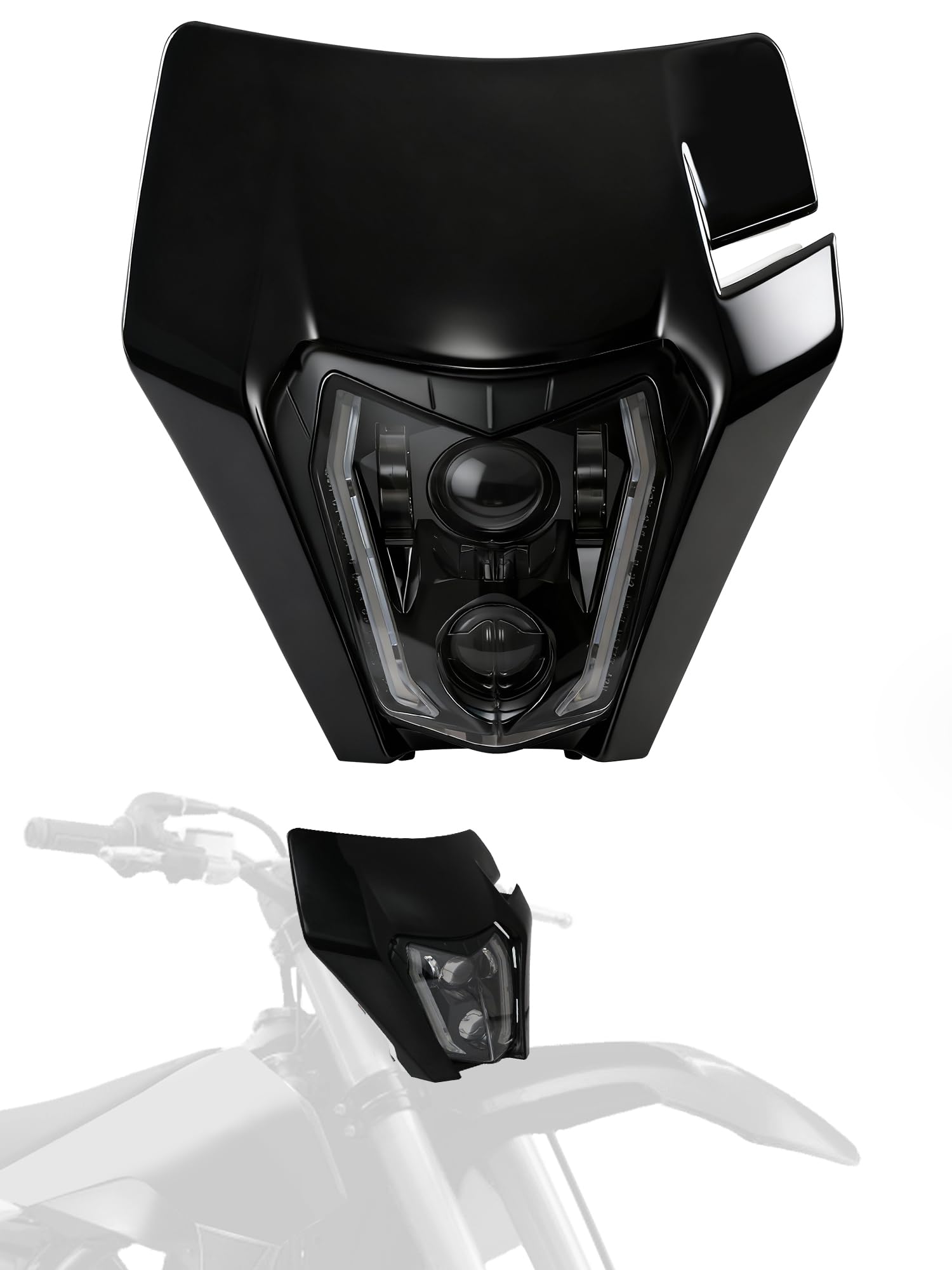 Amazon.com: JFG RACING Dirt Bike Headlight LED,Universal